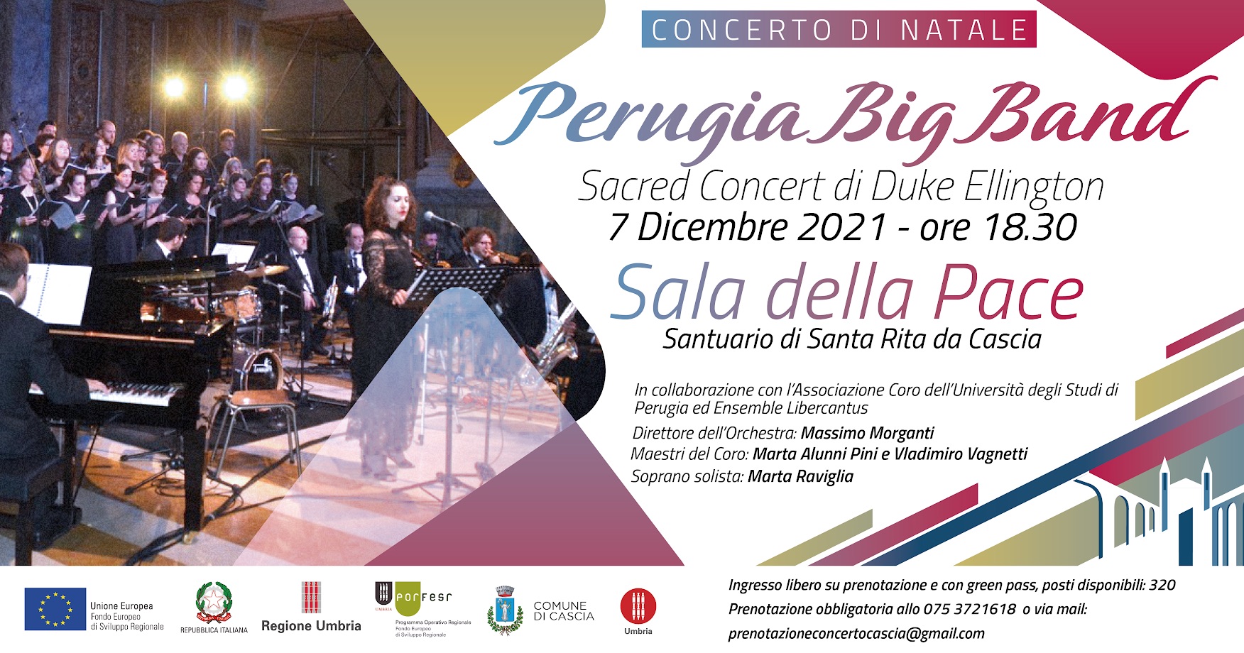 Perugia Big Band a Cascia Sacred Concert oriz